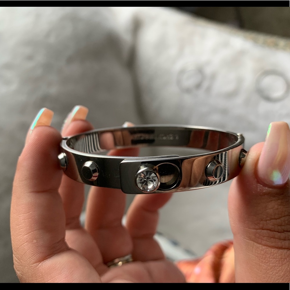 SET OF 3 Michael Kors PAVE BRACELET SILVER BLING